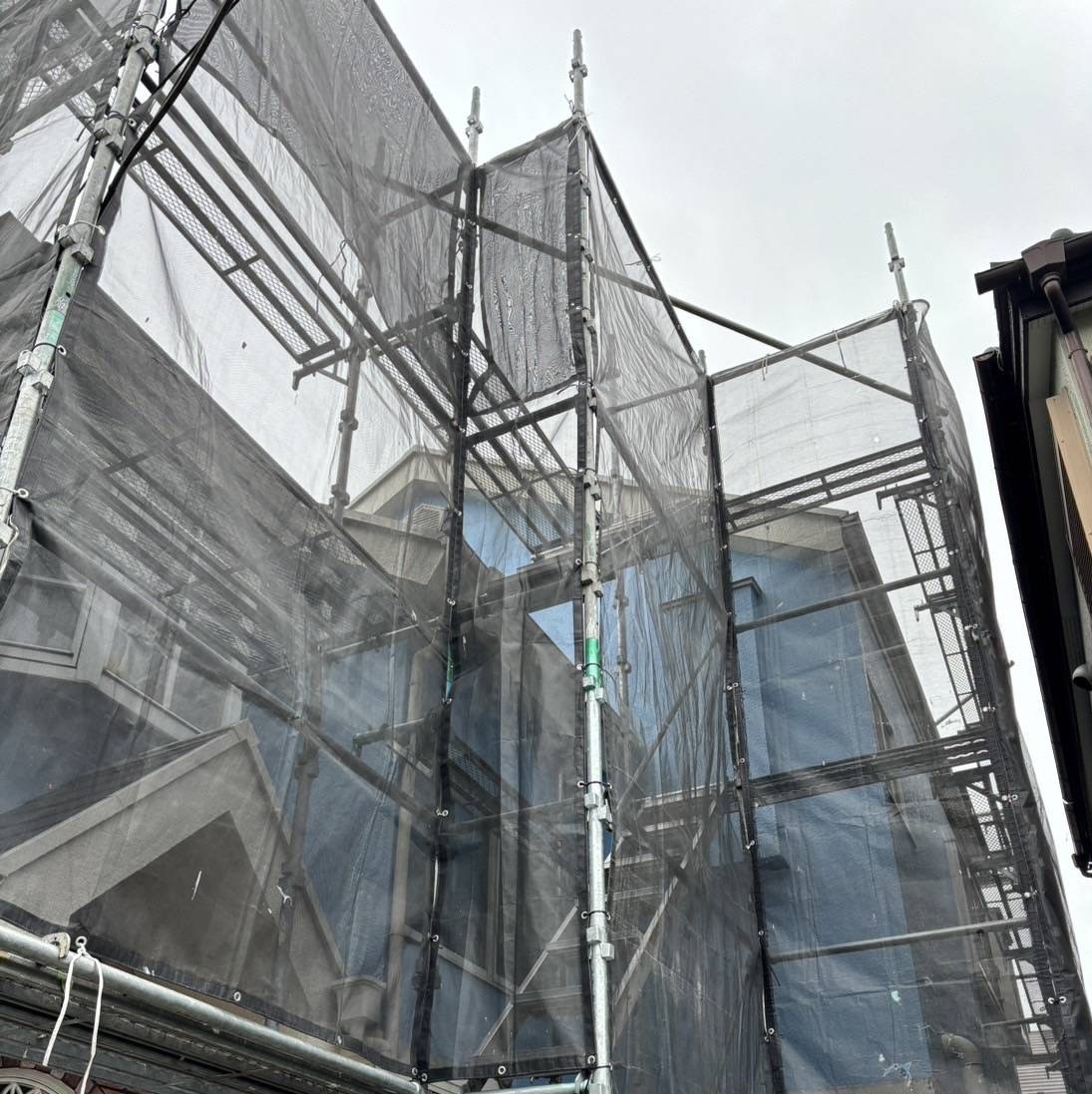 着工足場架け 着工足場架け